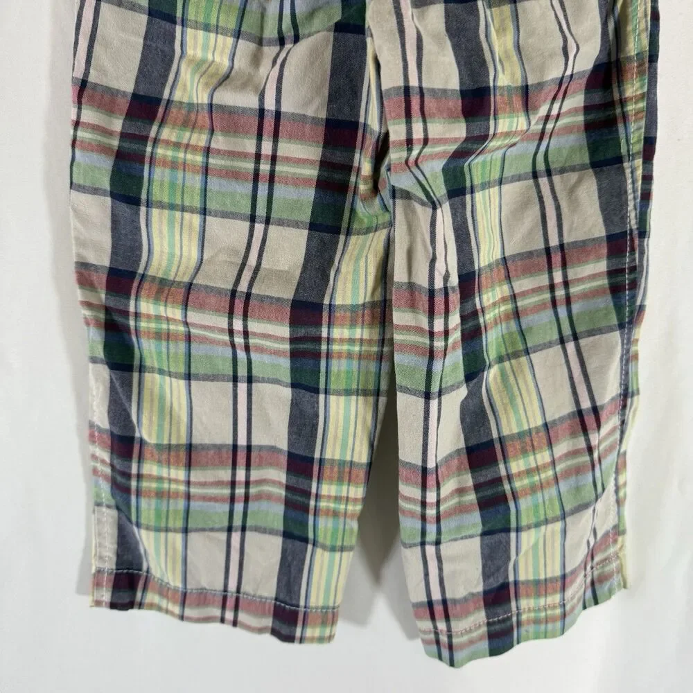New Gap Chino Pants Boys 2 Years Mulitcolor Plaid Button Zip